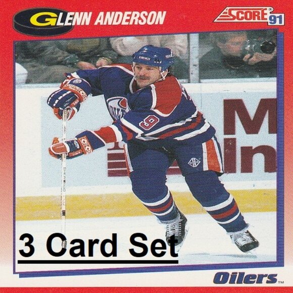Glenn Anderson Edmonton Oilers NHL Hockey Card Collection - 3 Card Set - Picture 1 of 4